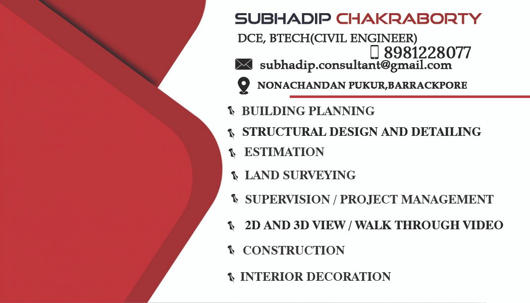 Civil Engineer LBS Building Planner Mr. Subhadip Chakraborty in Nonachandanpukur